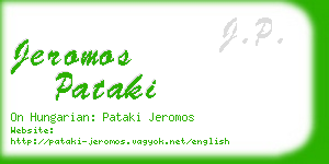 jeromos pataki business card